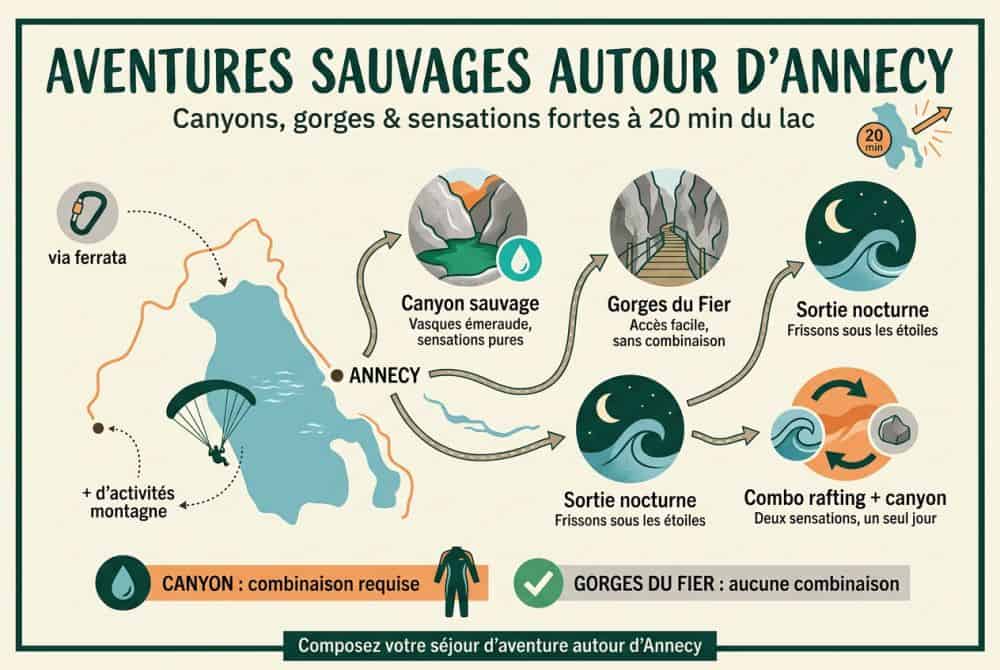 Envie d'insolite ? Canyons sauvages et gorges du Fier près d'Annecy